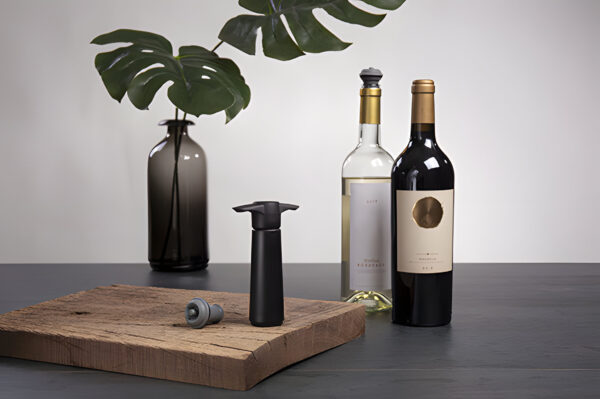 Wine Saver Zwart Met 2X Vacuum