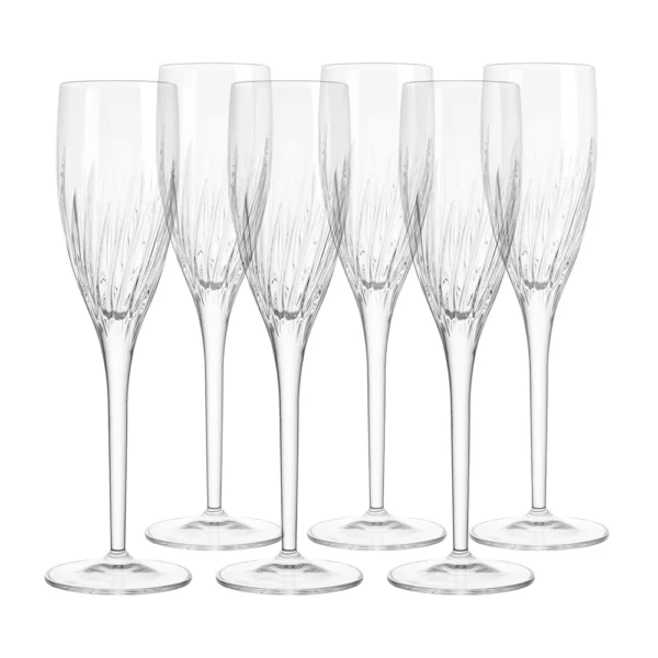 Italiaans Premium Fluit Glas | Incanto | 20 cl |  Set van 6