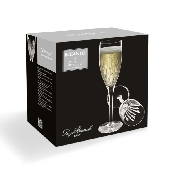 Italiaans Premium Fluit Glas | Incanto | 20 cl |  Set van 6