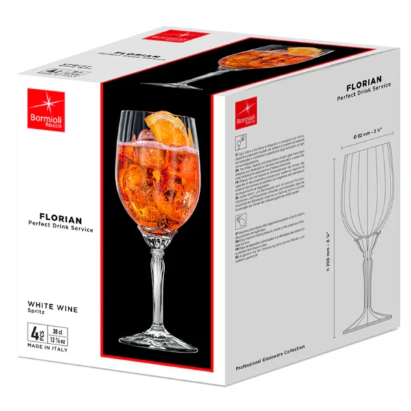 Wijn & Cocktail Glas | Florian | 38 cl |  Set van 4