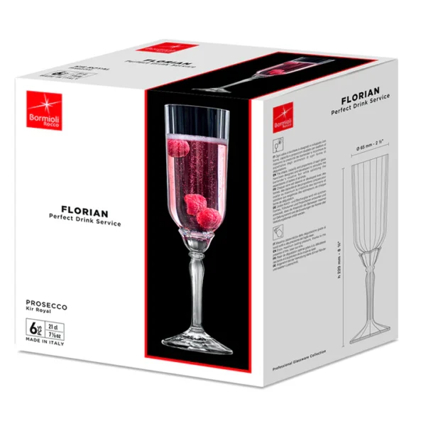 Prosecco & Kir Royal Glas | Florian | 21 cl |  Set van 6