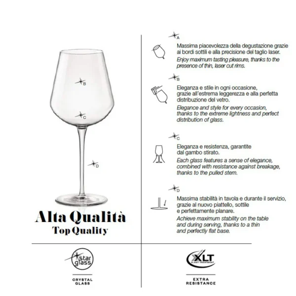 Wijnglas large | Uno Inalto | 56 cl | Set van 6