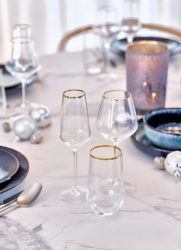Ultime Goud Boord Wijnglas 38Cl Set 4
