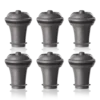 Vacuum Flessenstoppers Grijs | Set van 6