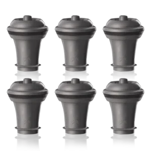 Vacuum Flessenstoppers Grijs | Set van 6