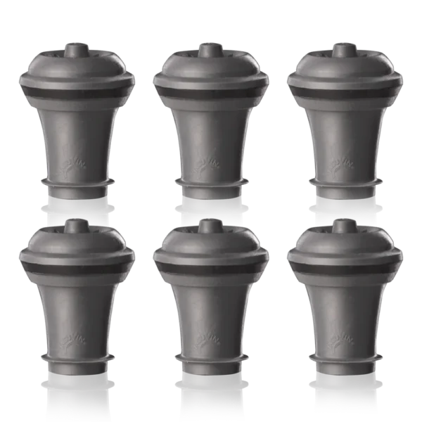Vacuum Flessenstoppers Grijs | Set van 6