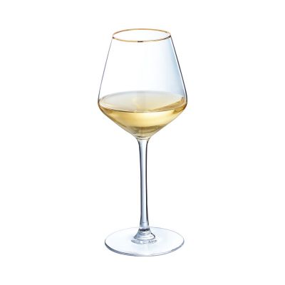 Wijnglas | Ultime Goud Boord | 38 cl | Set van 4